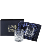 royal scot crystal edinburgh star 2 on the rocks tumblers packaging
