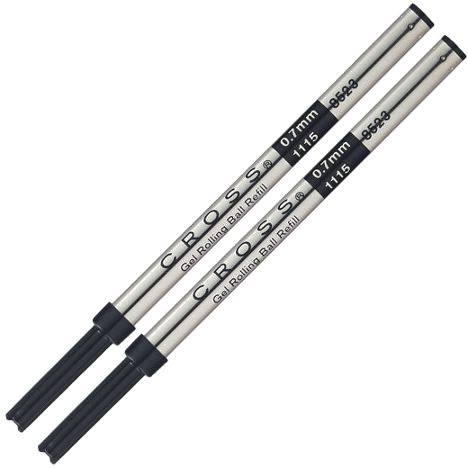 cross black selectip medium rollerball refills two pack