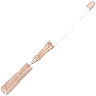 s t dupont feminine white liberte rollerball pen
