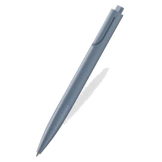 LAMY's Noto Light Blue Ballpoint Pen is made out of plastic with a matching cone and clip.