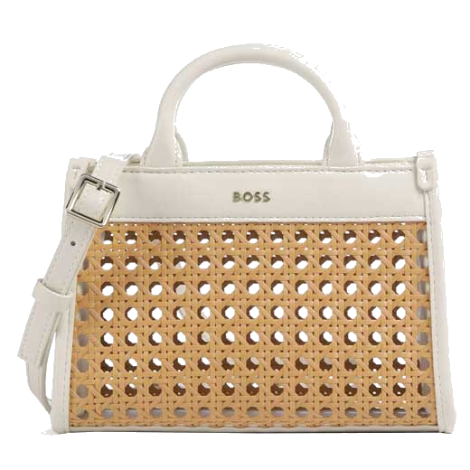 The BOSS ladies tote bag comes with two top handles and a detachable shoulder strap.