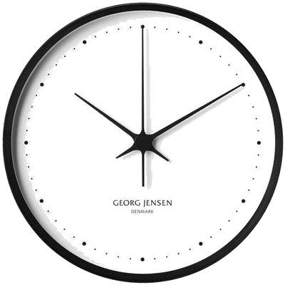 georg jensen black and white 30cm wall clock