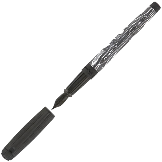 This Dark Storm Carbon Fibre Line D Large Fountain Pen is designed by S.T. Dupont Paris.