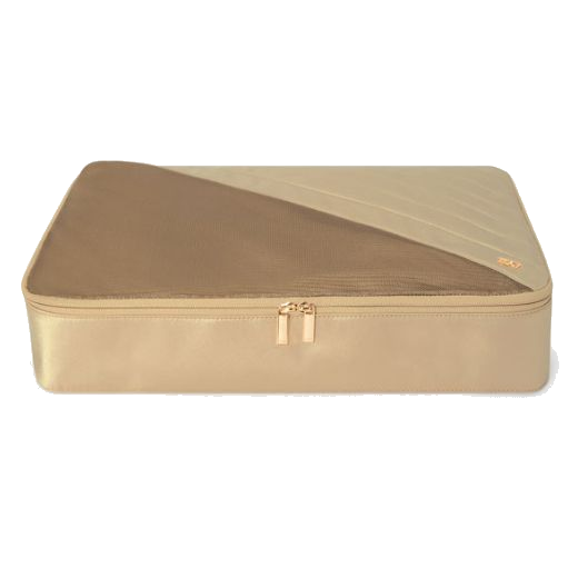 This Travel Access Large Gold Packing Cube by TUMI has polished gold trims that compliment the gold nylon.