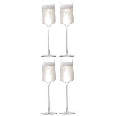 lsa metropolitan set of 4 champagne flutes