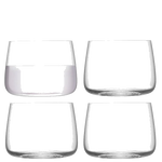 lsa standard metropolitan stemless set of 4 glasses empty