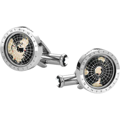 montblanc 1858 geosphere cufflinks black 1