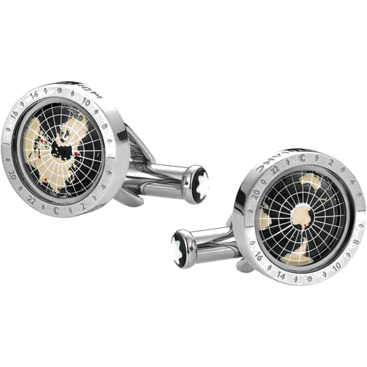 montblanc 1858 geosphere cufflinks black 1