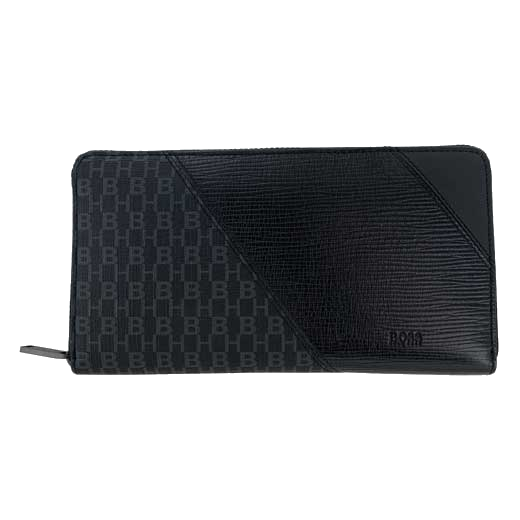 This Hugo Boss long wallet comes with the HB monogram design.