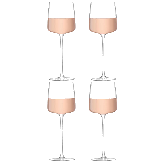 Standard Metropolitan 4 x White/Rosé Wine Glasses designed by LSA.