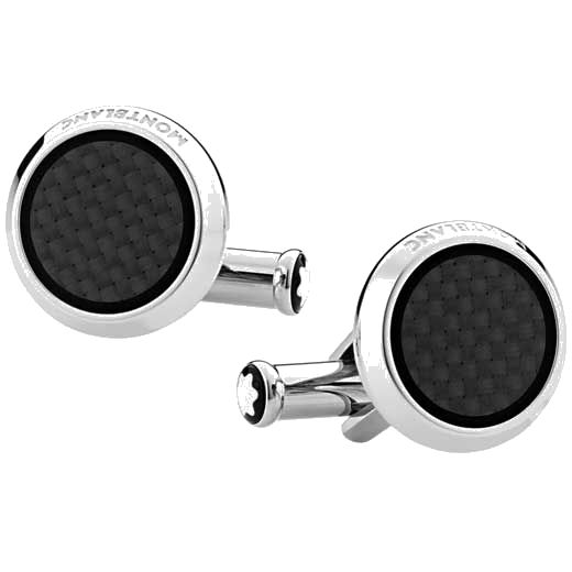 These Montblanc Carbon-Patterned Inlay Extreme 2.0 Cufflinks have been crafted out of stainless steel.