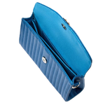 wolf 1834 marine blue mimi cross body bag with wristlet inside