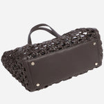 The base of the BOSS Lenah Dark Brown Tote Bag with Zipped Pouch.