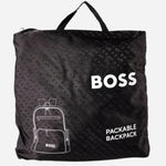 BOSS Packable Black Backpack with Packing Bag