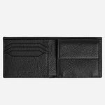Inside the Black Leather 4CC Wallet with Coin Case.