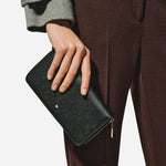 The Black Sartorial Leather 12CC Zip Around Wallet by Montblanc.