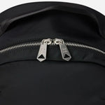 The zip pullers on the Paul Smith Black Recycled Polyester Backpack with Signature Stripe Zebra Logo.