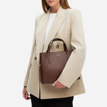 The Dukes Place Texture Chocolate Brown Medium Zip Top Multiway Bag by Radley.