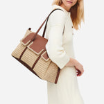 The Radley The Chancery Natural Woven Raffia Medium Flapover Shoulder Bag by Radley.