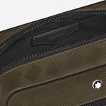 Slip pocket inside the Montblanc Extreme 3.0 Khaki Leather Clutch Wash Bag.