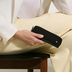 Meisterstück Black Leather 1-Pen Pouch with Zip by Montblanc.