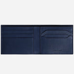 Inside the Meisterstück Black and Ink Blue Leather 6CC Wallet.
