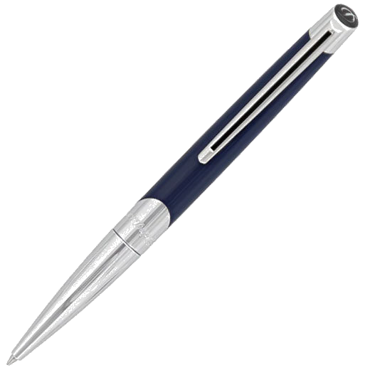 This Blue & Silver Défi Millenium Ballpoint Pen is designed by S.T. Dupont Paris.