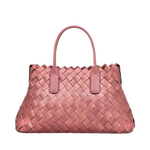 the goswell sienna pink small woven grab bag 2