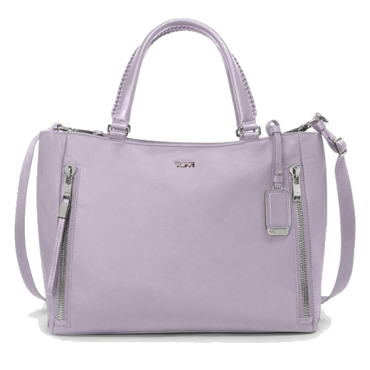 TUMI's Voyageur Lavender Valetta Medium Tote Bag has multiple pockets on the outside so you can keep small items in its own places.