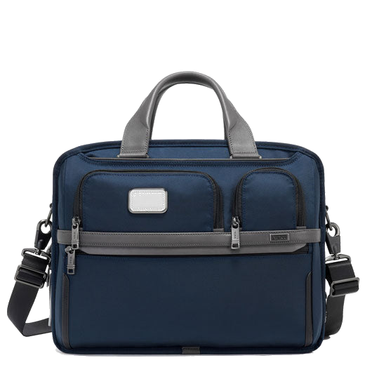 tumi navy alpha 3 expandable laptop briefcase