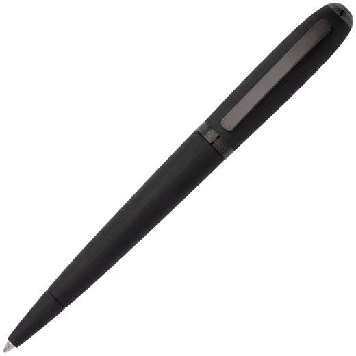 This Contour Brushed Black Ballpoint Pen is designed by Hugo Boss.
