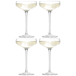 lsa signature wine champagne saucer set of 4