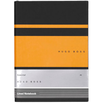 hugo boss yellow lined gear matrix a5 notebook cover