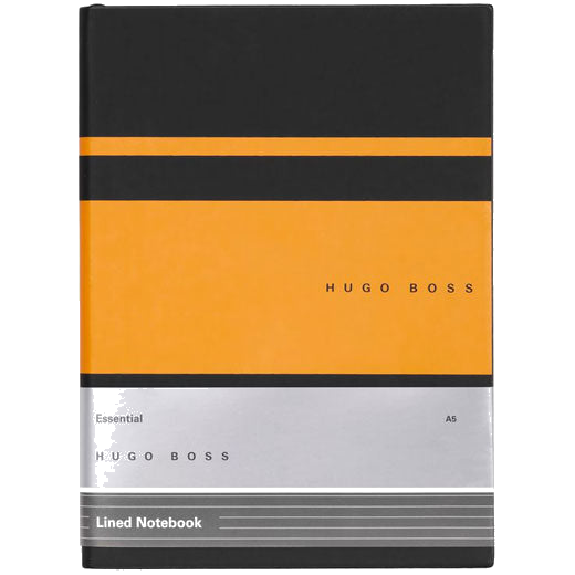 hugo boss yellow lined gear matrix a5 notebook cover
