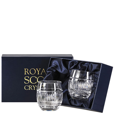 royal scot crystal art deco gin tonic tumblers packaging