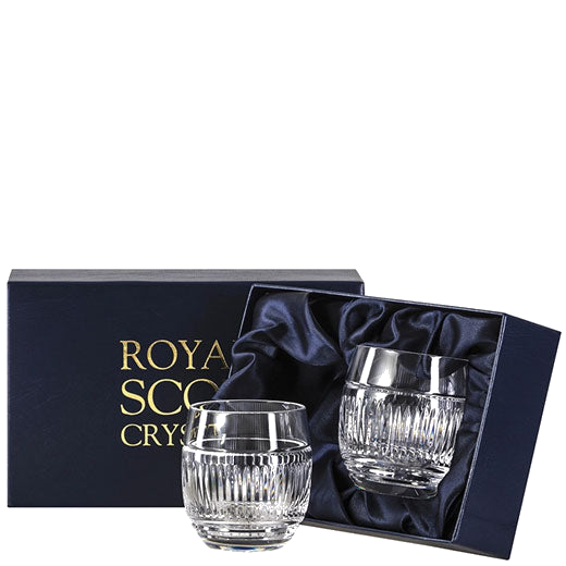 royal scot crystal art deco gin tonic tumblers packaging