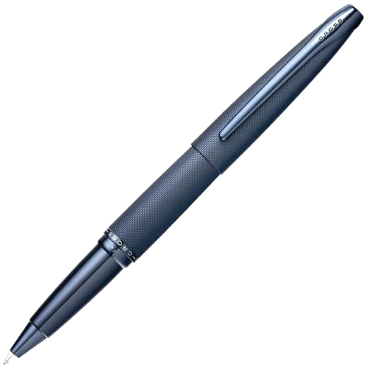 cross brushed dark blue atx rollerball pen