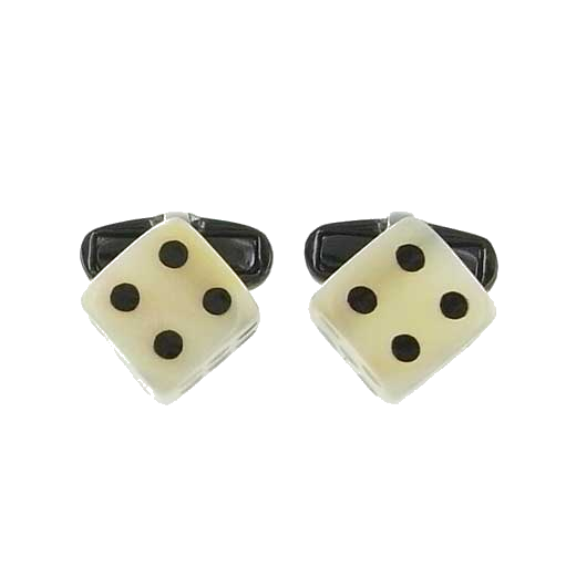 This pair of dice cufflinks are part of the Paul Smith collection.