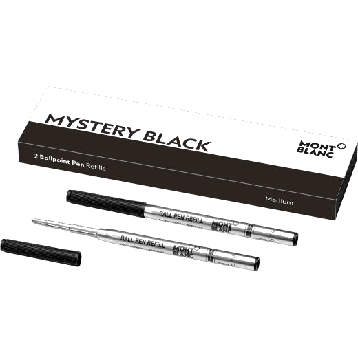 montblanc mystery black medium ballpoint pen refill