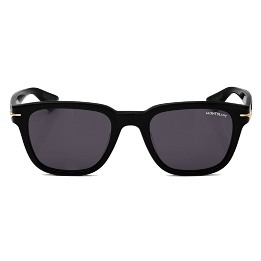 Montblanc's Squared Sunglasses with Black Acetate Frame come in a medium size and will be in a leather case.