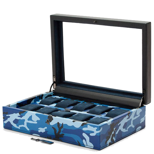 This Elements Water 10 Piece Watch Box is designed by WOLF 1834.