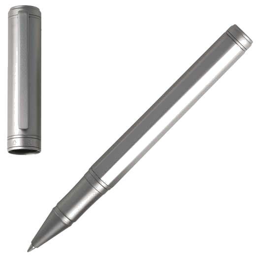 This silver step rollerball can be engraved on the pen cap or clip.
