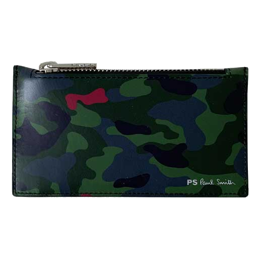 This Paul Smith coin purse comes with a camo print on the front.