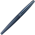 cross brushed dark blue atx rollerball pen cap on
