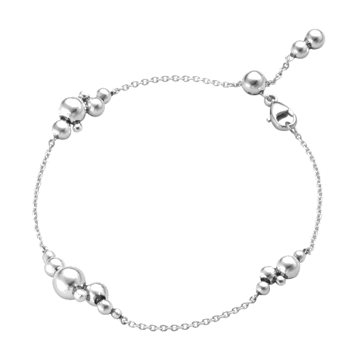 This Moonlight Grapes Cluster Sterling Silver Bracelet by Georg Jensen is a timeless piece that can be worn every day.
