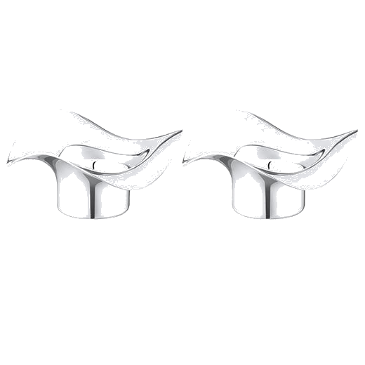 The Georg Jensen Cobra stainless steel tealights.