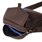 5 paul smith brown recycled polyester flight bag with blue logo m1a 8149 tsilic 68 0
