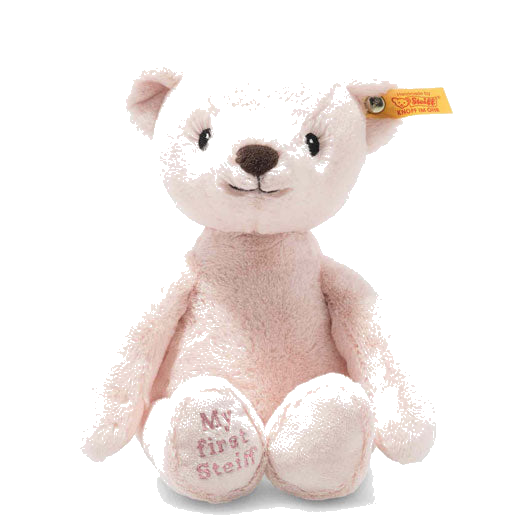This Rose Pink My First Steiff Teddy Bear has been designed by Steiff.