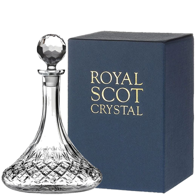 royal scot crystal edinburgh 85cl ships decanter packaging