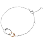 georg jensen offspring interlocking rose gold bracelet
